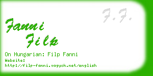 fanni filp business card